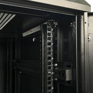 Armoire serveur sur pied 19 pouces 600*600mm 22U pour centre de données, porte en verre avec serrure, noir, en stock, revêtement poudré - Product Image 5