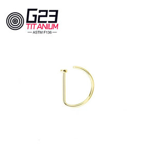 <span class=keywords><strong>Piercing</strong></span> pequeño y fino de acero inoxidable para nariz y labio, anillo de aro abierto tipo C, joyería para el cuerpo, 316L - Product Image 3