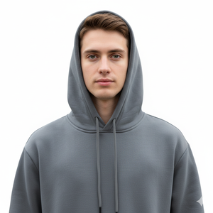 Otoño Invierno Pullover Sudadera Jogger Pantalones Color puro con capucha gruesa y forro polar - Product Image 3