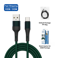 Schitec expédition rapide câble usb type c 3A puissance max populaire 1m 3.3ft câble usb de charge rapide pour la charge d'appareil mobile intelligent