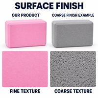 Bloc de yoga noir en mousse EVA avec logo personnalisé imprimé UV et emballage individuel en boîte couleur pour les commandes en gros