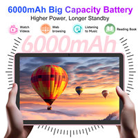 Tablette PC OEM 10,1 pouces 128 Go ROM Batterie 6000 mAh IPS 1280x800 Android 15.0 pour divertissement professionnel avec étui clavier et souris