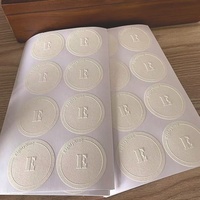 Étiquettes adhésives en papier kraft mat gaufré en forme de cercle haut de gamme et autocollants à motif bois - Livraison gratuite via SF Express