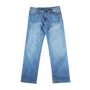 Stockpapa cotton leftover stock branded Men's denim pants apparel wholesale