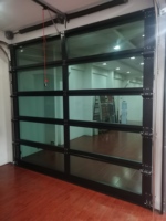 Porte de garage sectionnelle automatique en aluminium standard australien avec verre, avec ou sans cadre, porte de garage en métal pour maisons