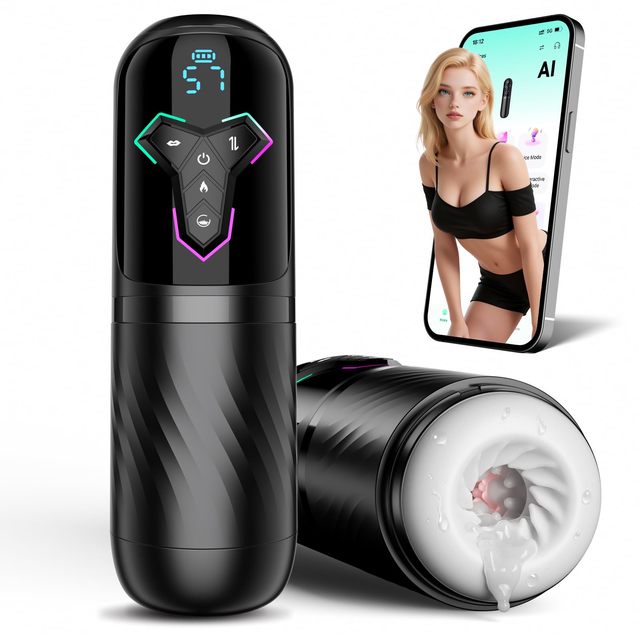 Upgrade 5 in 1 AI Sex Toys APP Control Vibrating Licking Thrusting Sucking Heating Automatic Male Masturbator Machines Devices