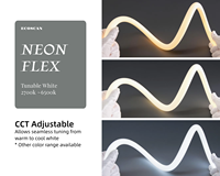 Tube LED néon flexible 360° pour lustre DIY, pliable 3D, étanche IP67, bande néon flexible 25mm, blanc chaud/froid/naturel
