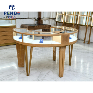 Vitrine à bijoux de luxe avec éclairage LED, présentoir sur mesure pour bijouterie, mobilier d'exposition pour salle d'exposition - Product Image 2