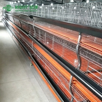 Cage à poules pondeuses de type H, 3 à 4 niveaux, 4 à 5 portes, galvanisée à chaud, pour 90 à 160 poules, équipement d'élevage avicole