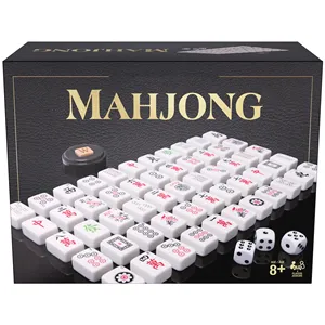 Mahjong classique de haute qualité en mélamine, imprimé par transfert thermique, avec logo personnalisé, jeu de stratégie pour enfants, familles et adultes - Product Image 1