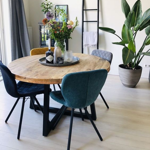 Nội thất phòng ăn nhà hàng giá tốt, bàn ăn tròn mặt đá cẩm thạch - Product Image 3