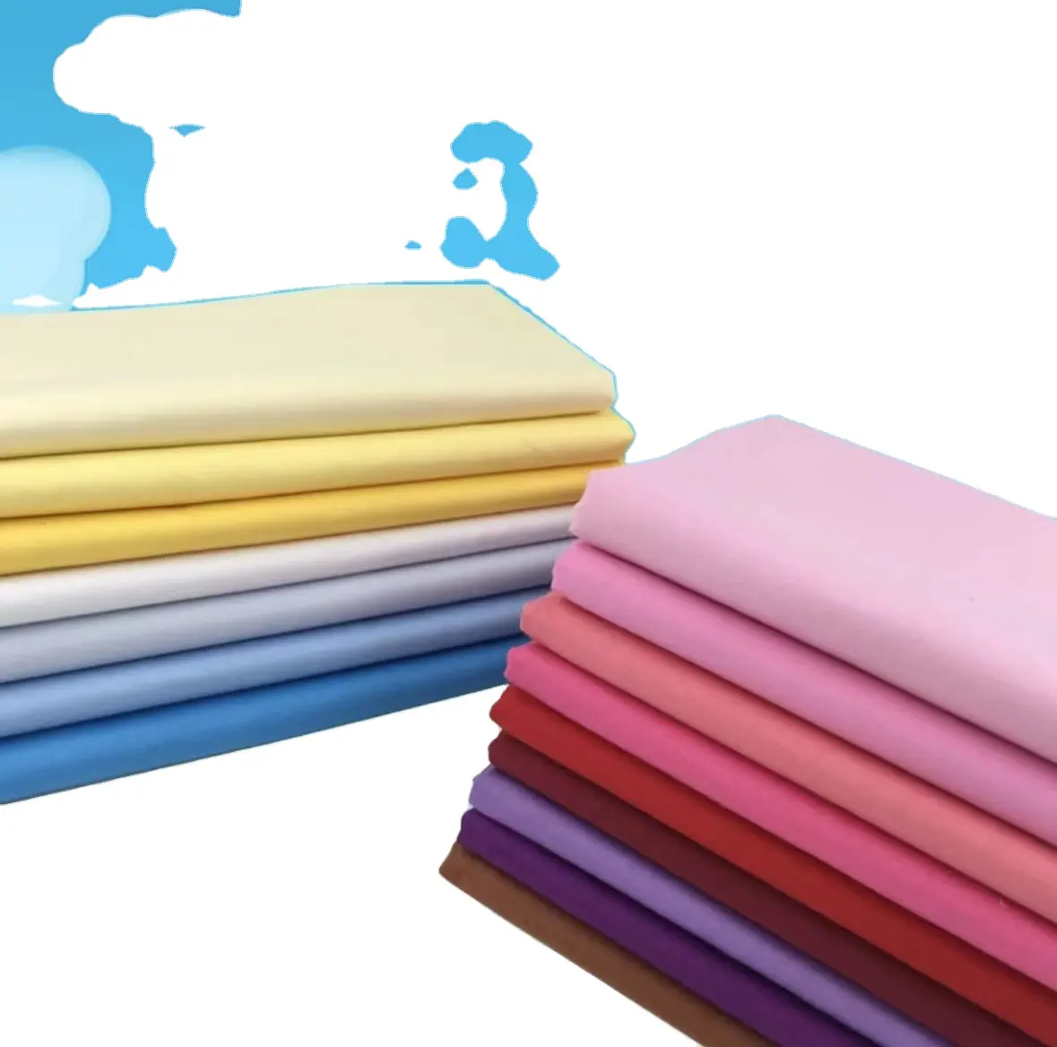 High Quality Wholesale 100% Polyester Fabric Solid Color Fabric 90GSM 110CM Bed Sheet Fabric