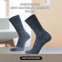 Chaussettes décontractées respirantes jetables en fibre de bambou antibactériennes pour diabétiques – Séchage rapide, douces, sans compression, confort optimal pour le printemps
