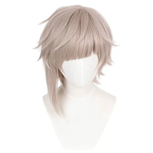 Peluca de Cosplay Corta de 35 cm, Color Marrón Claro, 14 Pulgadas, Base de Encaje Francés, 100% Densidad, Fibra Sintética Nakajima <span class=keywords><strong>Atsushi</strong></span>, Venta al Por Mayor - Product Image 5