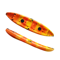 Kayak de Tourisme en Gros pour Deux Personnes, Kayak Tandem Familial 3,6 m, Kayak-Canoë en Plastique HDPE à Sièges Surélevés