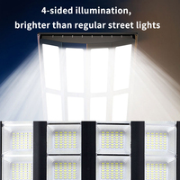 Lampadaire solaire LED extérieur étanche IP66 500W 1000W 1500W ABS intégré tout-en-un