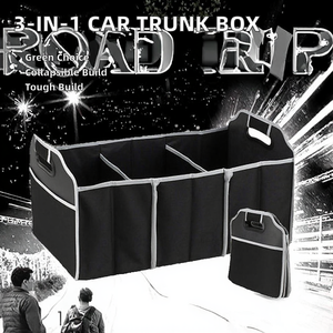 3-Trong-1 Thân Thiện Với Môi Sang Trọng Có Thể Gập Lại Xe Thân Tổ Chức Bền Đóng Mở Hàng Hóa Hộp Lưu Trữ Cho Tự Động Xe Tải SUV Làm PU - Product Image 2