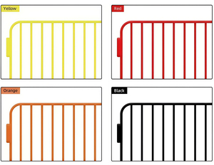 Clôture temporaire portable en fer galvanisé pour le contrôle des foules, barrière de sécurité pour la construction routière, taille personnalisable disponible en yards - Product Image 5