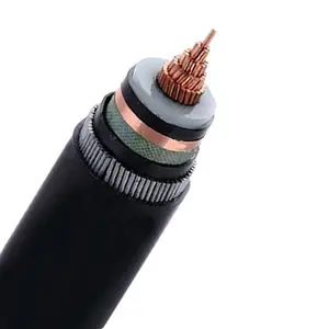 Single Core 300mm Copper Cable Price Armored Power Cable HV 15kV XLPE 133% Insulation