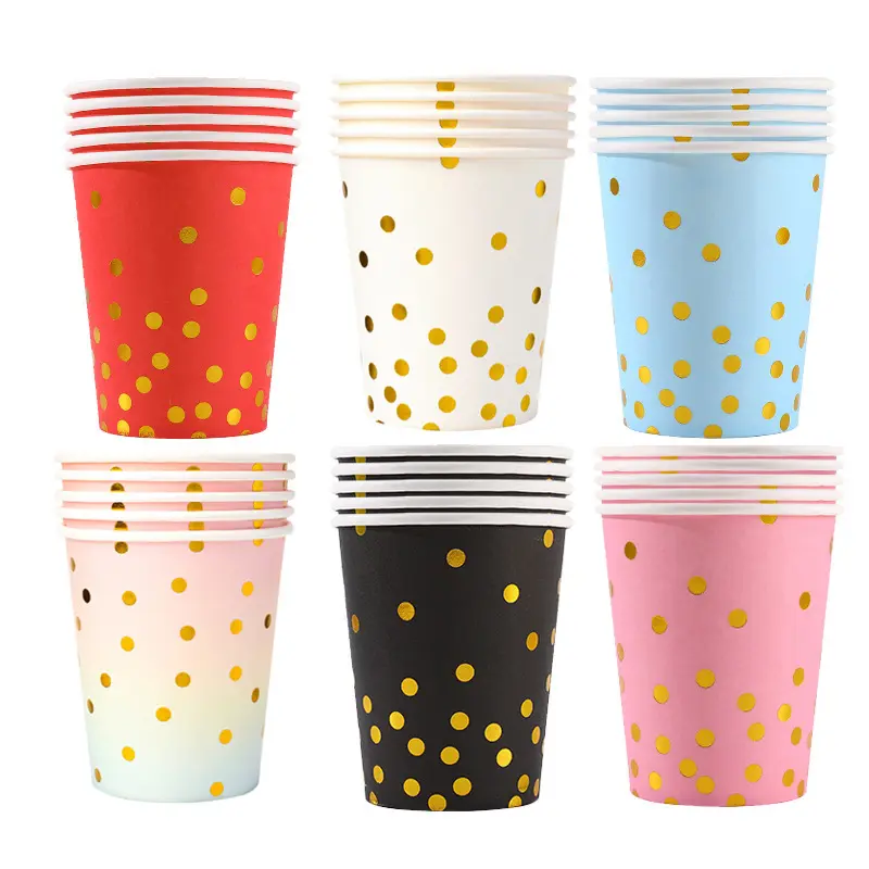 Hot Cups_Colored Gobelets en papier jetables pour café avec couvercle Tasses en papier Tasse à café en papier à double paroi avec logo personnalisé