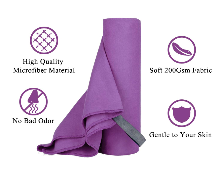 OEM Services Wholesale Quick Dry Custom Logo Microfiber Gym Sports Towel With Mesh Bag