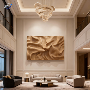 Arte de Pared Paramétrico Moderno en Madera Sólida Ecológica Tallada con CNC, Diseño de Arte Folclórico, Decoración Grande Grabada para Colgar en el Hogar - Product Image 3