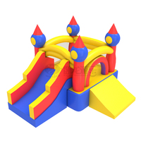 Château gonflable commercial Wolong en PVC et nylon avec toboggan, capacité de 100 à 500 kg pour 5 à 8 enfants, équipement de jeu portable pour l'extérieur