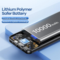 Chargeur portable REMAX RPP-10, batterie externe 10000 mAh pour téléphone, powerbank portable 10000 mAh, batterie externe pour cadeaux