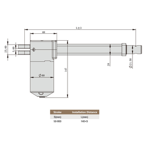 Primopal thông minh Đồ nội thất thiết <span class=keywords><strong>b</strong></span>ị truyền động điện ip43 1000N 150 mét 800 mét 12V 24V DC động cơ tuyến tính thiết <span class=keywords><strong>b</strong></span>ị truyền động với cảm biến vị trí - Product Image 5