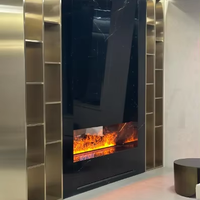 Chimenea Eléctrica Moderna con Diseño de Vapor de Agua, Simulación de Llama 3D, Mueble para TV, Decoración para el Hogar, Venta al por Mayor