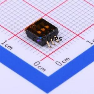 SHP-03 DIP Switch SMD-6P,5.4x5.4mm Switch Flat Toggle, Groove Type Single Pole Single Throw 3 Gull Wing Type - Product Image 1