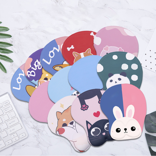 Lylong Cartoon Breathable Soft 255*213mm 3d Ergonomic Mouse Pad Silicon Gel