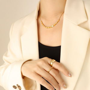 Collana Girocollo Trendy in Acciaio Inossidabile 316L con Catena a Tubo Quadrato per Donne <span class=keywords><strong>P226</strong></span> - Product Image 2