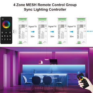 Aipin c214z ZigBee lưới nhóm Sync tuya thông minh Multi-Zone <span class=keywords><strong>RGB</strong></span> LED Strip ánh sáng PWM điều khiển 36V <span class=keywords><strong>48V</strong></span> thay đổi màu sắc từ xa dimmer - Product Image 5