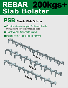 فواصل بلاستيكية للحديد التسليح من ووشون، مقاس 1-3 بوصة (25-75 ملم)، كراسي حديد التسليح من البي في سي، دعامات للحديد التسليح في أعمال البناء لتغطية الخرسانة - Product Image 2