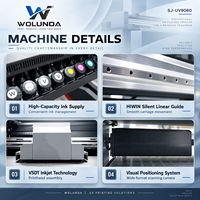 Printer UV Flatbed Wolunda Vision Positioning Format Besar untuk Pencetakan Pena, Pencetakan Kayu, Pencetakan Tas Kain