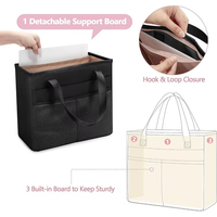 Caja de Almacenamiento de Documentos para Mujer, Organizador de Archivos Portátil, Bolsas de Transporte para Escritorio, Caja de Archivos Colgante de Poliéster con Patrón A4