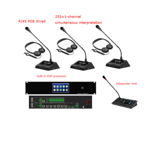 Sistema de Micrófono Digital Profesional para Conferencias con Cable, 256 Canales, Interpretación Simultánea, Votación, Cámara, POE, RJ45 - Product Image 1