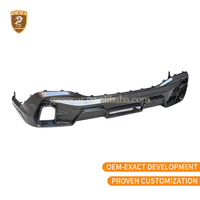 Pour BMW X6 G06 : Kit carrosserie extérieur en fibre de carbone avec embouts d'échappement et silencieux pour pare-chocs arrière