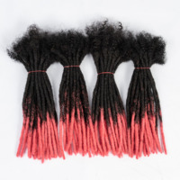 Estensione Dreadlock fatta a mano 0.6cm Afro 100% capelli umani reali 6-24 pollici # 1B/colore 4/27