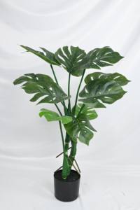 Écorce de plante artificielle de monstera à feuilles persistantes simulées avec des <span class=keywords><strong>perles</strong></span> <span class=keywords><strong>d</strong></span>'<span class=keywords><strong>eau</strong></span> adaptées à la <span class=keywords><strong>d</strong></span>écoration de la maison et du jardin - Product Image 2