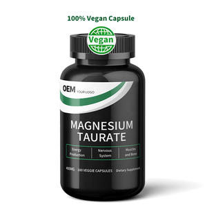 Cápsulas de Taurato de Magnesio Veganas 100% a Base de Plantas, Cumplen con las Normas de la UE, Marca Vegana, Etiquetas Personalizadas Multilingües - Product Image 1