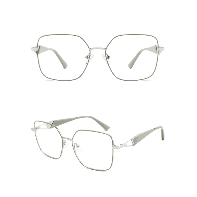 Ready to Ship 2026 New Fashion Trend High-end Metal Optical Glasses Full-rim Square Frame Lightweight Eyeglasses for Daily Wear