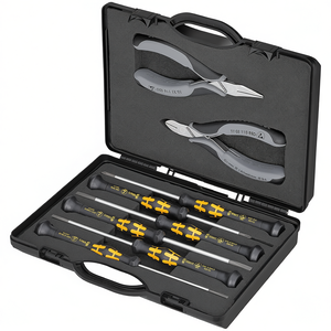 Juego de alicates electrónicos de 5 piezas con destornilladores para reparación de componentes electrónicos y kit de herramientas de mantenimiento - Product Image 1