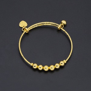 Jxx Wholesale High Quality 24k <b>Gold</b> Plated Yellow Brass <b>Adjustable</b> Cute Style Zircon Bangle <b>Bracelet</b> Unisex - Product Image 5