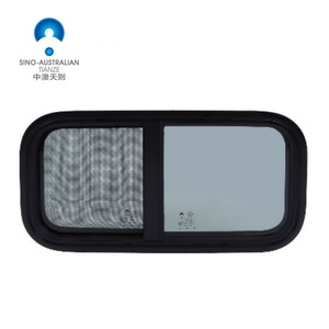 Fenêtre coulissante gauche/droite pour camping-car, caravane, avec cadre en alliage d'aluminium et verre trempé de forme rectangulaire arrondie - Product Image 1
