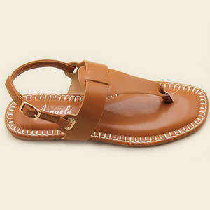 Sandalias femeninas para exteriores superventas personalizadas último verano suela blanda y hebilla cordones planos artesanales - Product Image 4