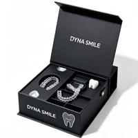 Boîte d'emballage dentaire rigide magnétique personnalisée, boîte en papier pour aligneur orthodontique avec poche, logo imprimé, boîte cadeau haut de gamme