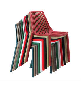 Toptan Modern fabrika ucuz fiyat kolsuz istiflenebilir beyaz plastik yemek sandalyesi - Product Image 5