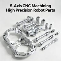 Pièces de jambes en acier inoxydable usinées sur mesure par CNC pour robots collaboratifs et robots humanoïdes commerciaux, bras articulé robotique usiné par électroérosion à fil